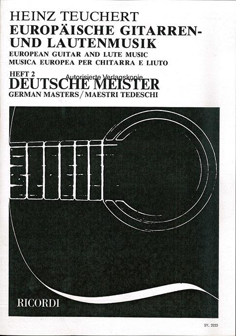 Europäische Gitarren- und Lautenmusik - Deutsche Meister -  noty pro klasickou kytaru